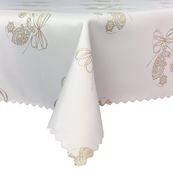 Obojstranné Obrusy s Nešpinivou Vianočný Zlatý Vianočná Ozdoba Ornament