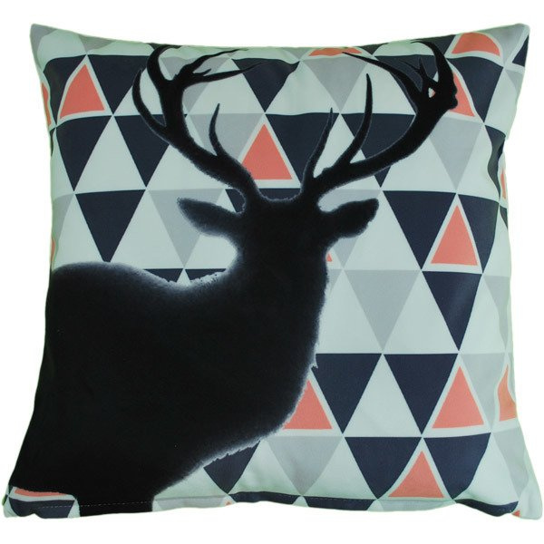 Velúrová Dekoračná Vankúšik 3D Jeleň45x45 cm Sada