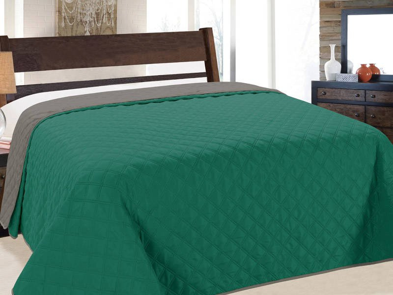 Obojstranné Prehozy na Posteľ Vigo II Emerald Grafit 013- Bez Vankúšov 170x210