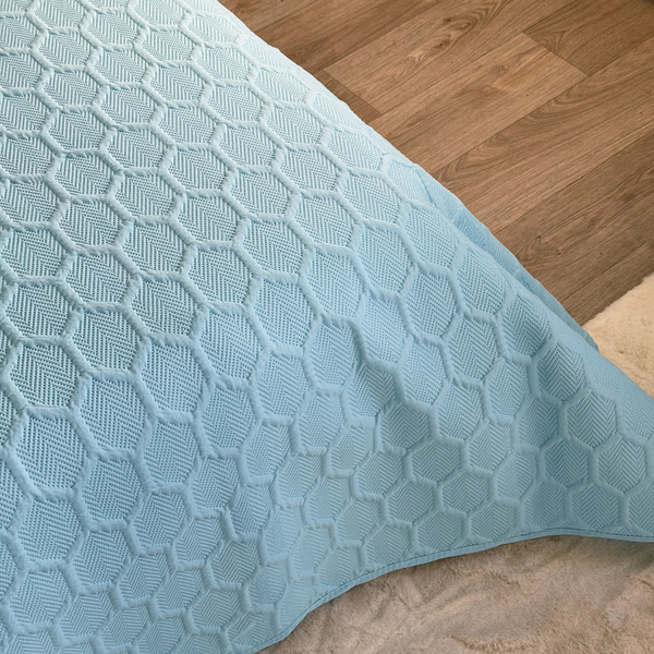 Obojstranné Prehozy Parla 3D Modrá Bez Vankúšov 180x220