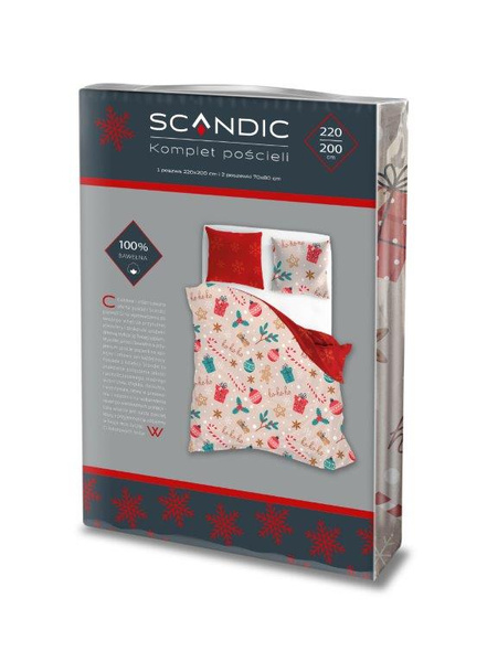 Bavlnené Posteľné Súpravy 220x200+ 2x70x80 Scandic 082