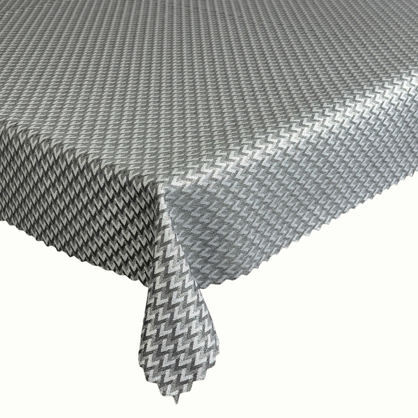 Obrusy s Nešpinivou Grafit Striebro Zig Zag 2124