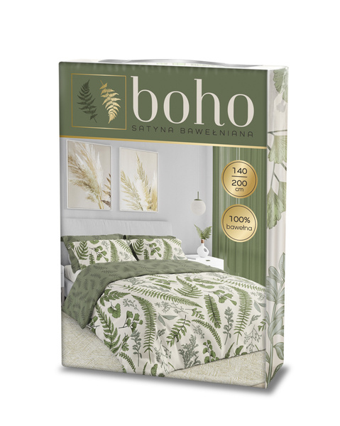 Posteľná súprava z bavlneného saténu 160x200+ 2x70x80 Boho 008