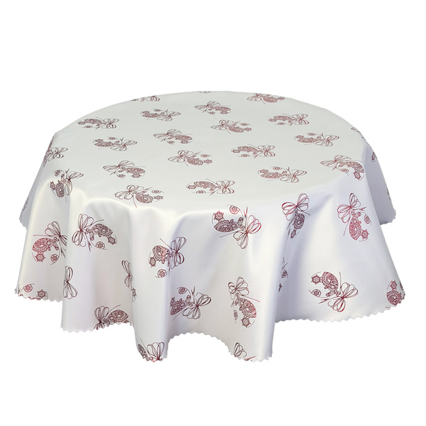 Obojstranné Obrusy s Nešpinivou Vianočný Vínna Vianočná Ozdoba Ornament Okrúhly