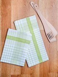 Bavlnené Kuchynské Utierky Nina Zelená 45x65 cm