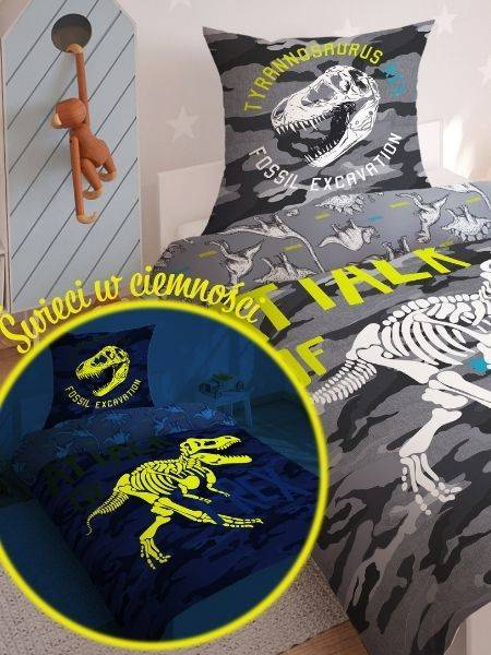 Bavlnené Obliečky Dinosaurus DINO3042A Glow