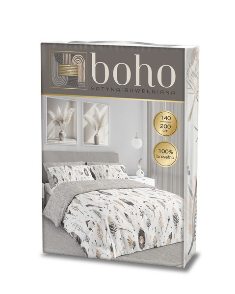 Posteľná súprava z bavlneného saténu 160x200+ 2x70x80 Boho 006