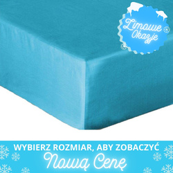 Bavlnené Prestieradlo Saténové s Gumičkou Tyrkysový 010