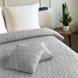 Obojstranné Prehozy Parla 3D Svetlo šedá 220x240+2x40x40