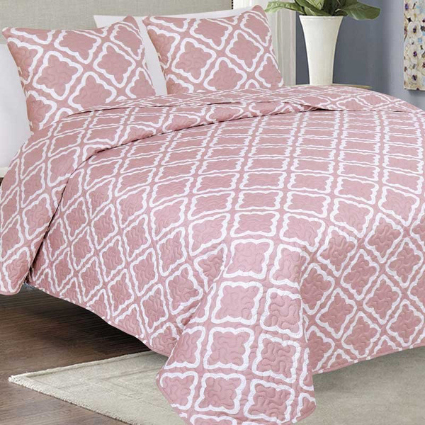 Obojstranné Prehozy na Posteľ TAVIRA J-006 Rose 180x220+2x40x40