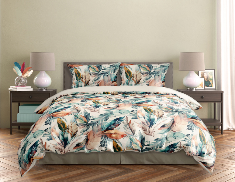 Posteľná súprava z bavlneného saténu 140x200+70x90 Milagro Verde 005