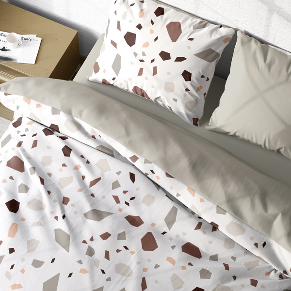 Posteľná súprava z bavlneného saténu 160x200+ 2x70x80 Boho 001 