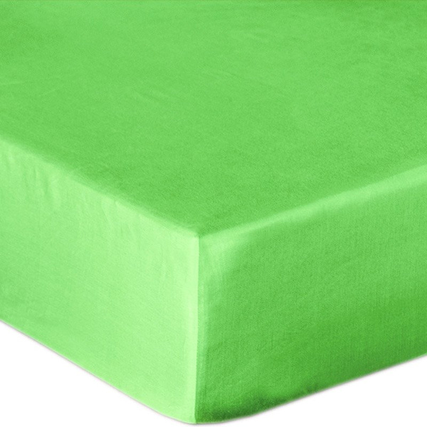 Bavlnené Prestieradlo Saténové s Gumičkou Zelená