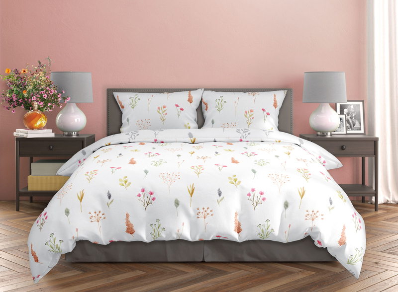 Posteľná súprava z bavlneného saténu 140x200+70x90 Milagro Verde 022