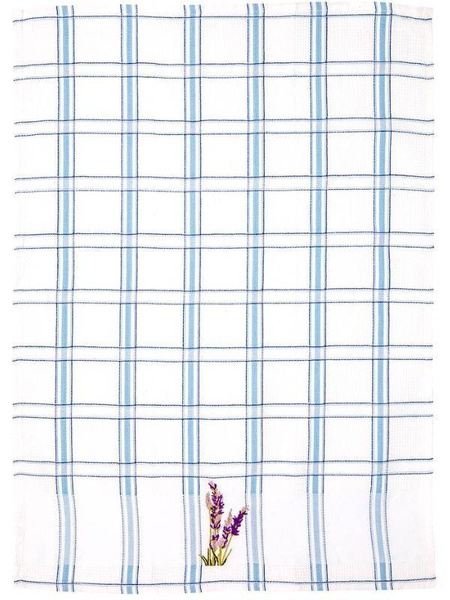 Bavlnené Kuchynské Utierky Lavender Biela Modrý 45x65 cm