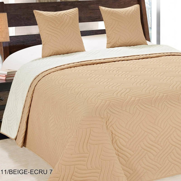 Obojstranné Prehozy na Posteľ Vigo II Beige-Ecru 11 180x220+2x40x40