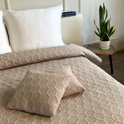 Obojstranné Prehozy Parla 3D Béžová 220x240+2x40x40