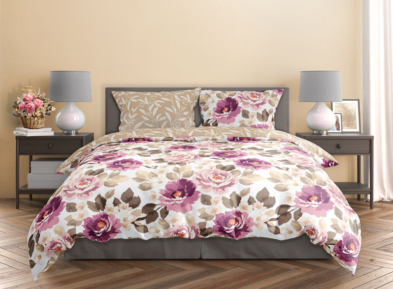 Posteľná súprava z bavlneného saténu 220x200+ 2x70x80 Milagro Verde 017