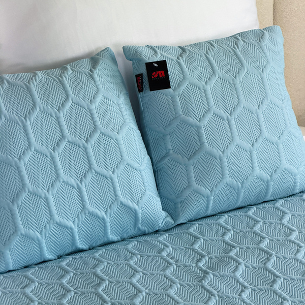 Obojstranné Prehozy Parla 3D Modrá Svetlomodrá 180x220+2x40x40