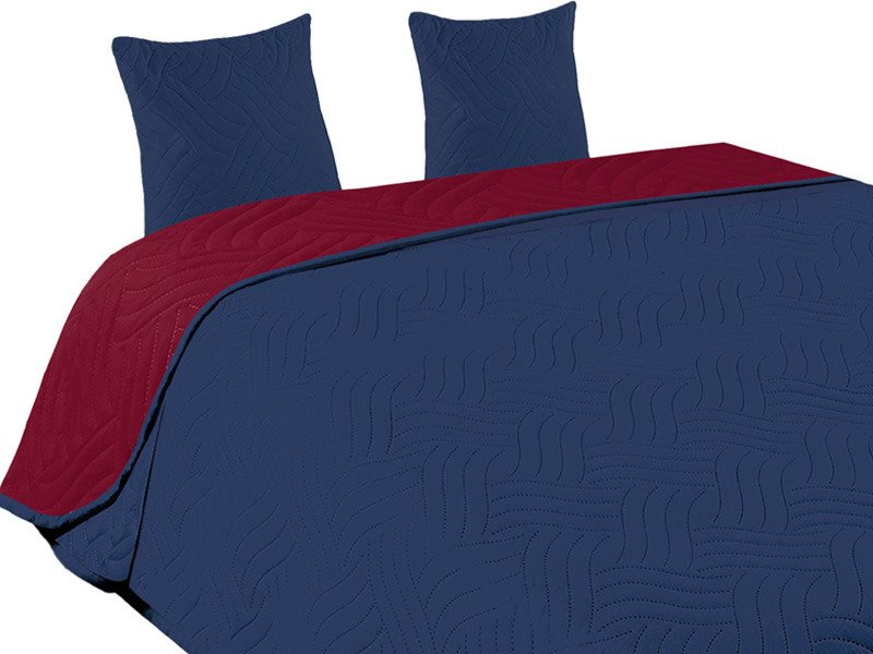 Obojstranné Prehozy na Posteľ Vigo II Navyblue-Burgundy 11- SALE