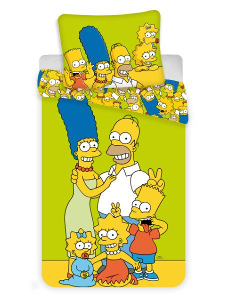Bavlněné Povlečení Simpson Family
