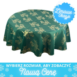 Obojstranné Obrusy s Nešpinivou Úpravou zelená Sneh 1 Okrúhly