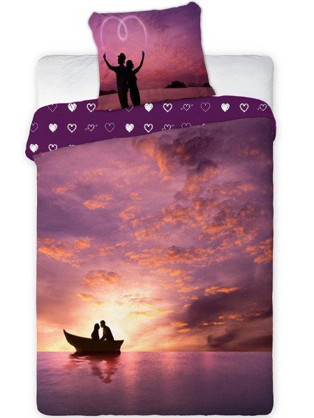 Bavlnené Posteľné Súpravy Valentines Amore 003 in Love