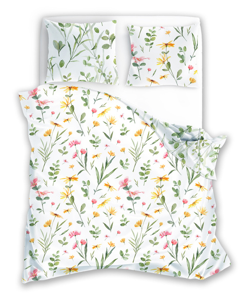 Posteľná súprava z bavlneného saténu 220x200+ 2x70x80 Milagro Verde 002