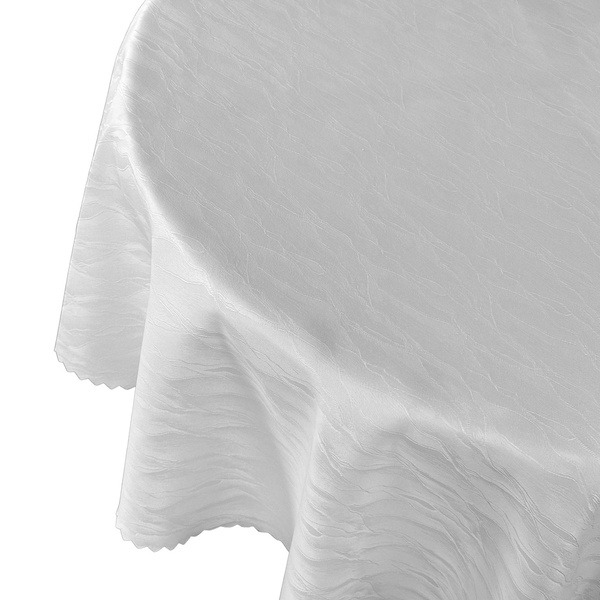 Obrusy s Nešpinivou Úpravou Vlny 106  Biela Okrúhly