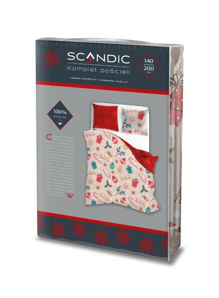 Bavlnené Posteľné Súpravy 140x200+70x90 Scandic 082