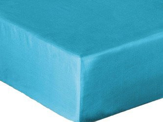 Bavlnené Prestieradlo Saténové s Gumičkou Tyrkysový 010