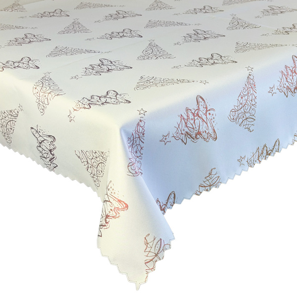 Obojstranné Obrusy s Nešpinivou Vianočný Strom Z-3401 Zlatý