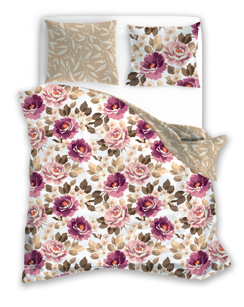 Posteľná súprava z bavlneného saténu 220x200+ 2x70x80 Milagro Verde 017