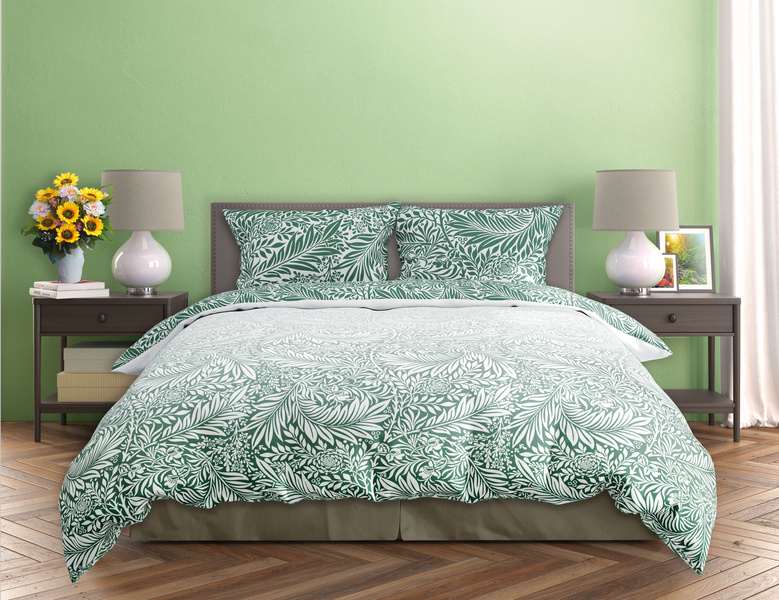 Posteľná súprava z bavlneného saténu 160x200+ 2x70x80 Milagro Verde 010