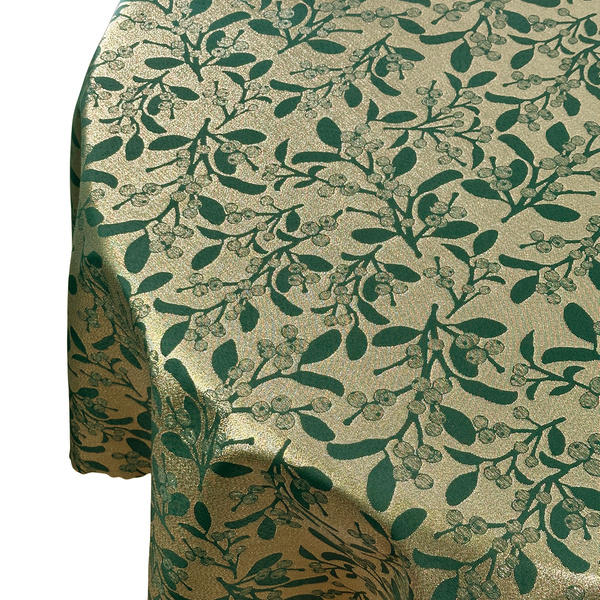 Obojstranné Obrusy s Nešpinivou Úpravou zelená Sneh 1 Okrúhly