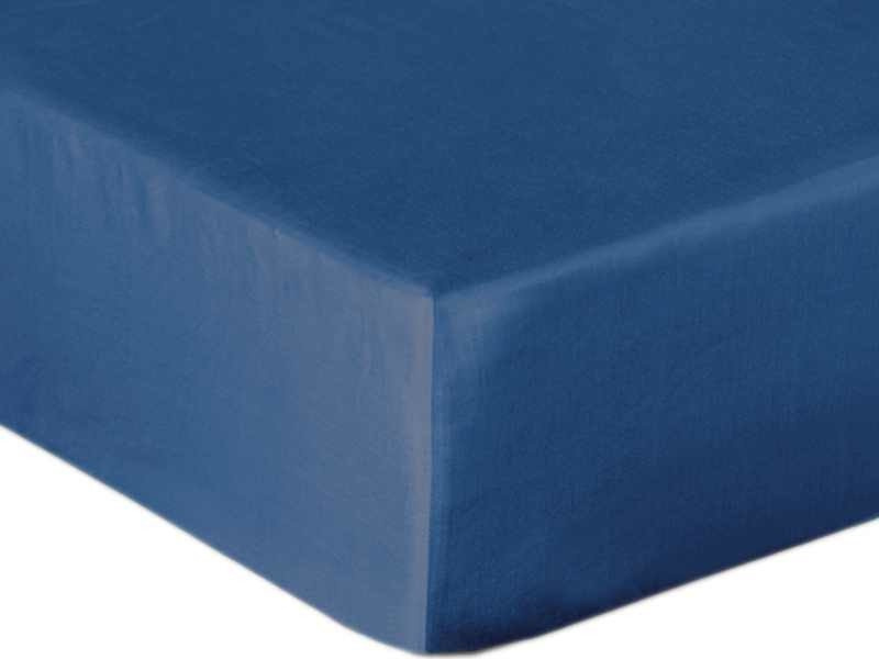 Bavlnené Prestieradlo Saténové s Gumičkou Modrý 11