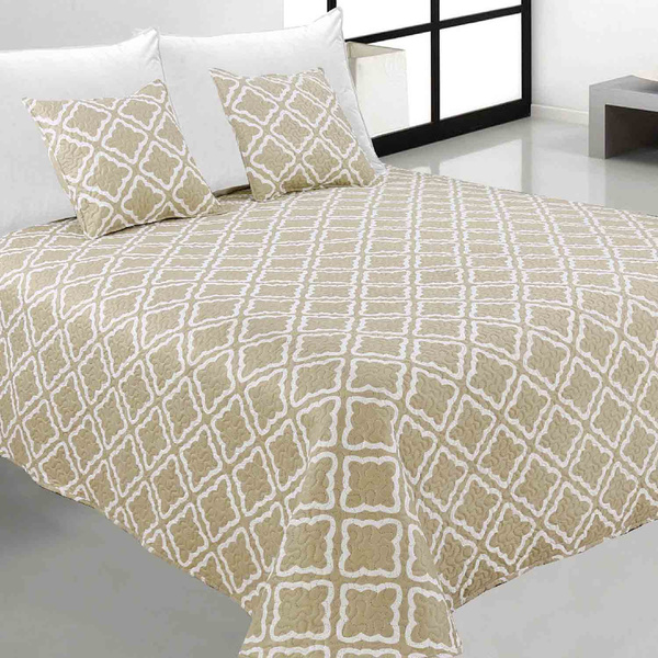 Obojstranné Prehozy na Posteľ TAVIRA J-006 Stone 180x220+2x40x40