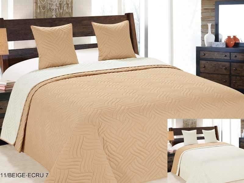 Obojstranné Prehozy na Posteľ Vigo II Beige-Ecru 11 180x220+2x40x40