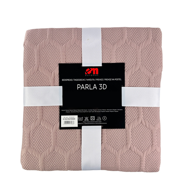 Obojstranné Prehozy Parla 3D Púdrovo Ružová 180x220+2x40x40