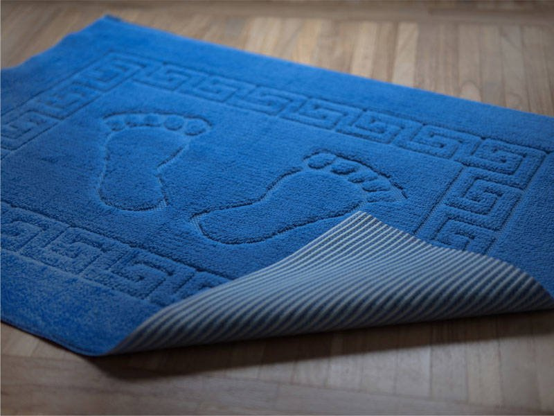 Kúpeľňový Koberec s Protišmykovou úpravou Greek Key-Feet Modrý 50x70 cm