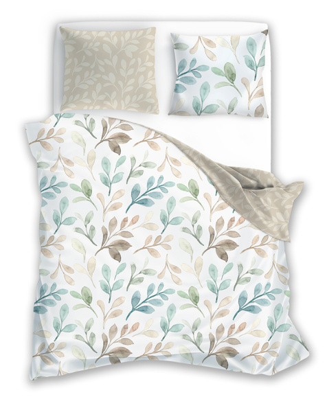 Posteľná súprava z bavlneného saténu 220x200+ 2x70x80 Milagro Verde 018