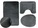 Kúpeľňové Koberčeky Lombok II tmavošedý - 3 ks