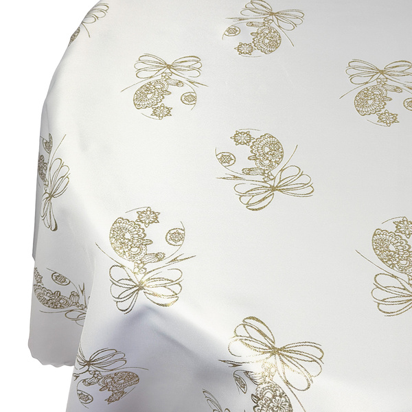 Obojstranné Obrusy s Nešpinivou Vianočný zlatý vianočný ornament Ornament Okrúhly