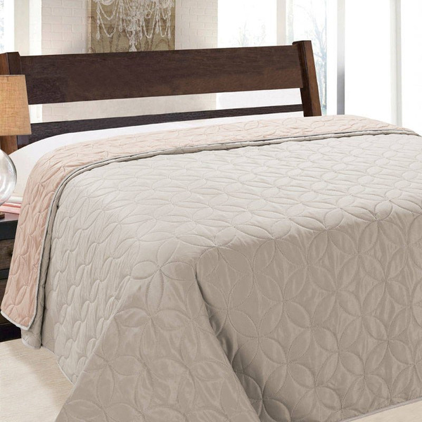 Obojstranné Prehozy na Posteľ Vigo II Losos Striebro Šedá 006- Bez Vankúšov 170x210