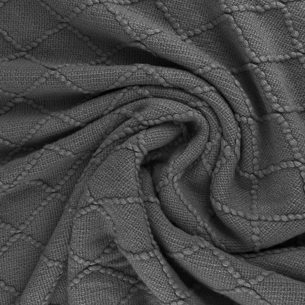 Deka Žakárová So Strapcami Neria Grafitový Tmavosivý 130x170 cm