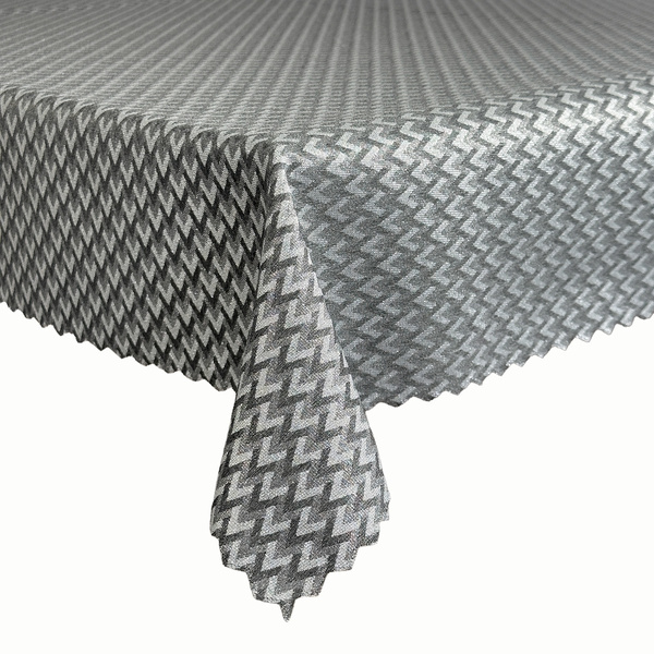 Obrusy s Nešpinivou Grafit Striebro Zig Zag 2124