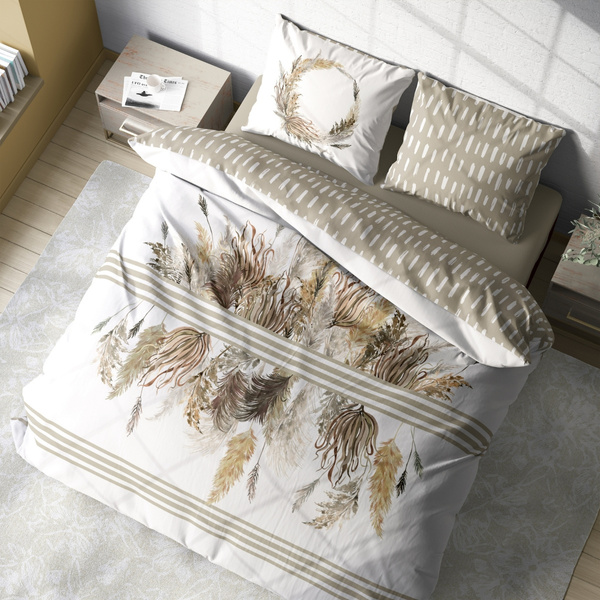 Posteľná súprava z bavlneného saténu 220x200+ 2x70x80 Boho 003