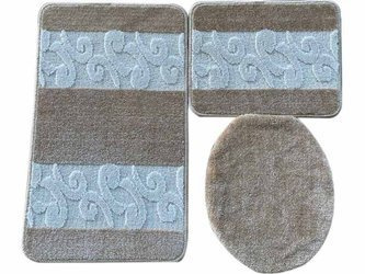 Kúpeľňové Koberčeky Trangan Béžový Krém CF01 - 3 ks