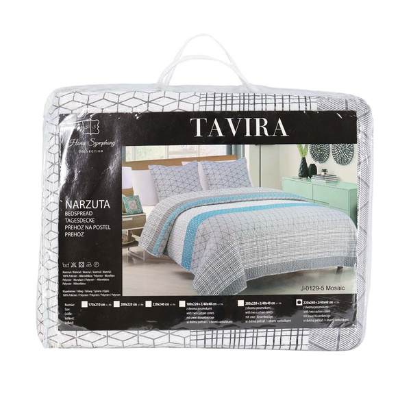 Obojstranné Prehozy na Posteľ TAVIRA J-0129-5 Mosaic Bez Vankúšov 220x240