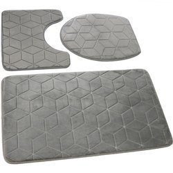 Kúpeľňové Koberčeky Sumba Svetlo Šedá 31 - Trojdielny